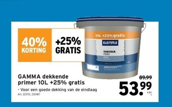 GAMMA Gamma dekkende primer 10l +25% gratis aanbieding