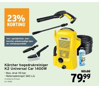 GAMMA Kärcher hogedrukreiniger k2 universal car 1400w aanbieding