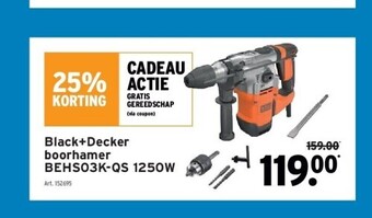 GAMMA Black+decker boorhamer behs03k-qs 1250w aanbieding