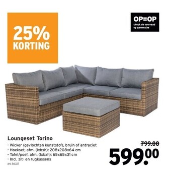 GAMMA Loungeset torino aanbieding