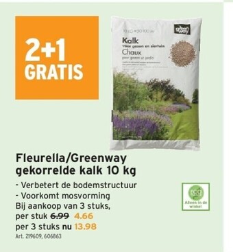 GAMMA Fleurella/greenway gekorrelde kalk 10 kg aanbieding