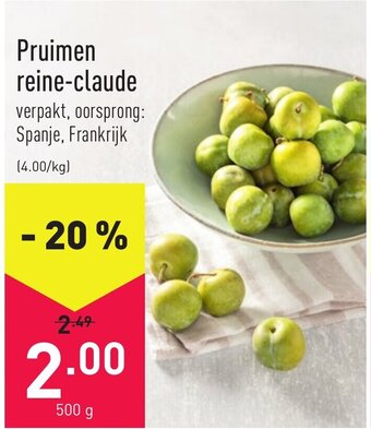 ALDI Pruimen reine-claude 500g aanbieding