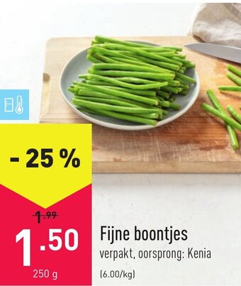 ALDI Fijne boontjes 250g aanbieding