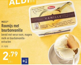ALDI Roomijs met bourbonvanille aanbieding