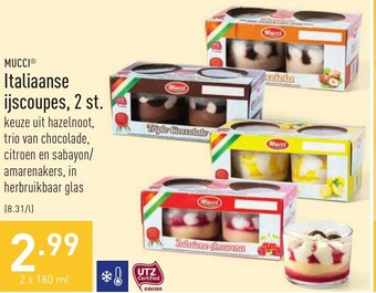 Italiaanse ijscoupes