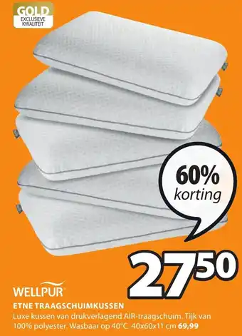 Wellpur Traagschuimkussen Etne