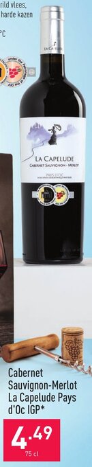 ALDI Cabernet sauvignon-merlot la capelude pays d'oc IGP aanbieding