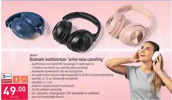Bluetooth-hoofdtelefoon "active noice cancelling"