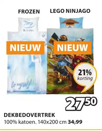 Dekbedovertrek Frozen / Lego Ninjago 140*200 cm