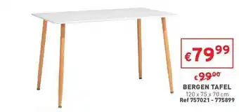 Trafic Bergen tafel aanbieding