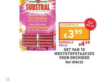 Set van 10 meststofstaafjes voor orchidee