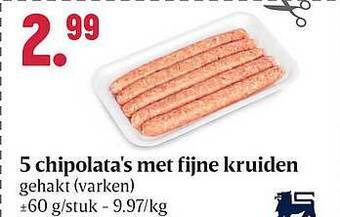 Chipolata's met fijne kruiden