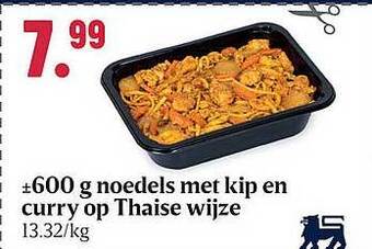 Bon Ap Noedels met kip en curry op thaise wijze aanbieding