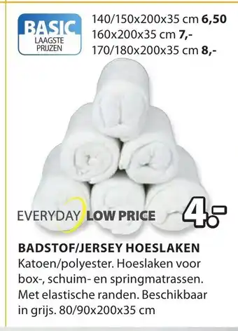 Hoeslaken Badstof/Jersey