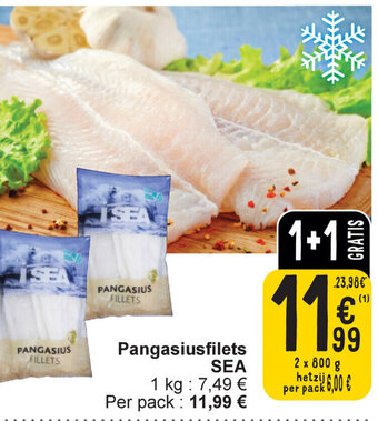 Cora Sea Pangasiusfilets 2 x 800g aanbieding