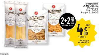 Cora La Molisana Deegwaren 4 x 500g aanbieding
