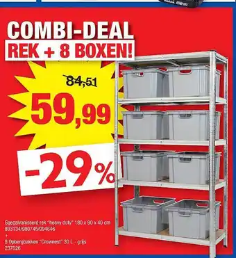 Hubo Rek + 8 boxen aanbieding