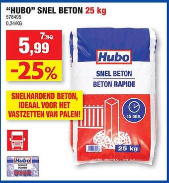 Hubo Hubo snel beton aanbieding