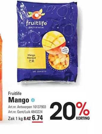 Sligro Fruitlife mango aanbieding