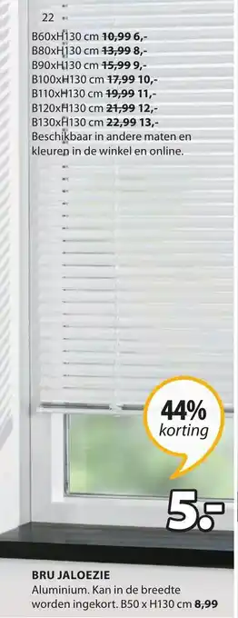 Jysk Jaloezie Bru 50*130cm aanbieding