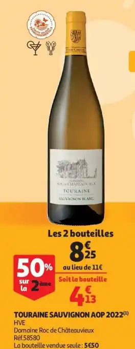 Touraine Sauvignon AOP 2022 HVE Domaine Roc de Chateauvieux