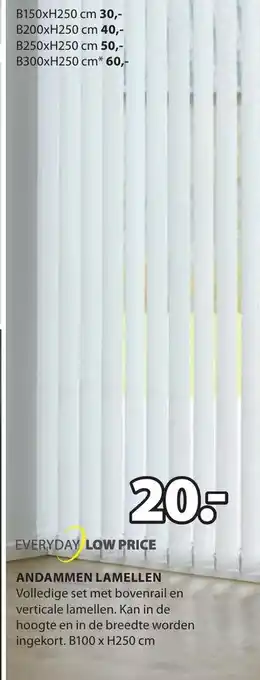 Jysk Lamellen Andammen 100*250cm aanbieding