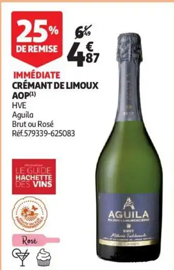 Auchan Aguila Cremant De Limoux Brut ou Rose aanbieding