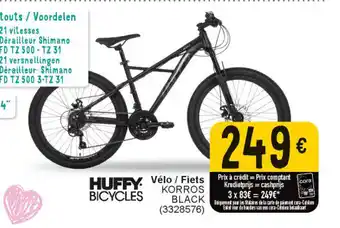 Cora Huffy Bicycles Velo / Fiets Korros Black aanbieding