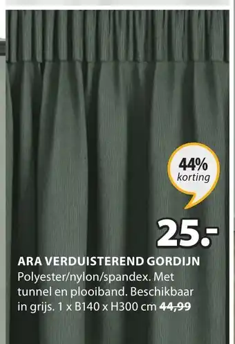 Jysk Verduisterend gordijn Ara aanbieding