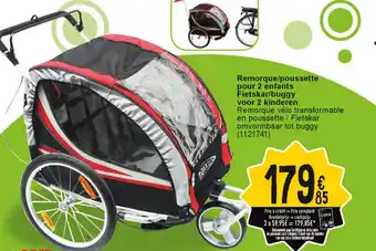 Cora Remorque / Poussette Pour 2 Enfants Fietskar / Buggy voor 2 Kinderen aanbieding