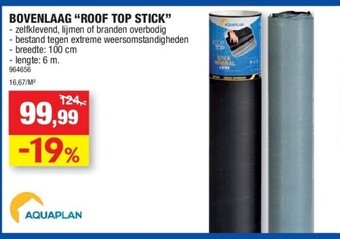 Hubo Bovenlaag “roof top stick” aanbieding