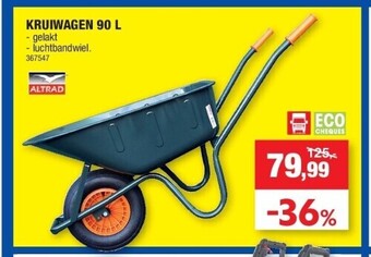 Hubo Kruiwagen 90 l aanbieding