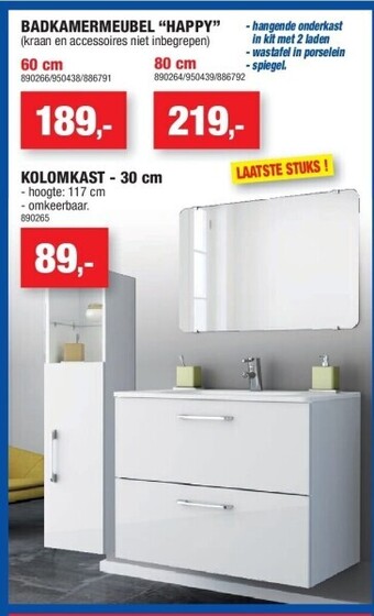 Hubo Badkamermeubel “happy” 60 cm aanbieding