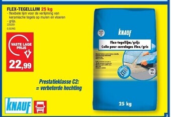 Hubo Flex-tegellijm 25 kg aanbieding