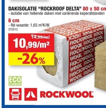 Hubo Dakisolatie “rockroof delta” 80 x 50 cm 6 cm aanbieding