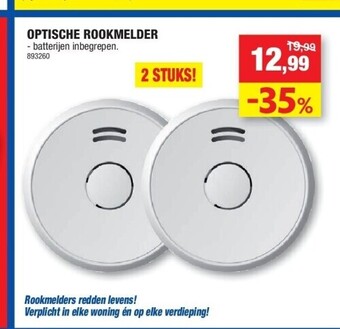 Hubo Optische rookmelder aanbieding