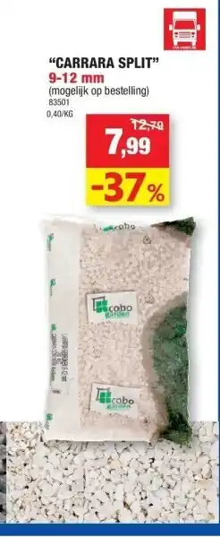 Hubo “carrara split” 9-12 mm aanbieding