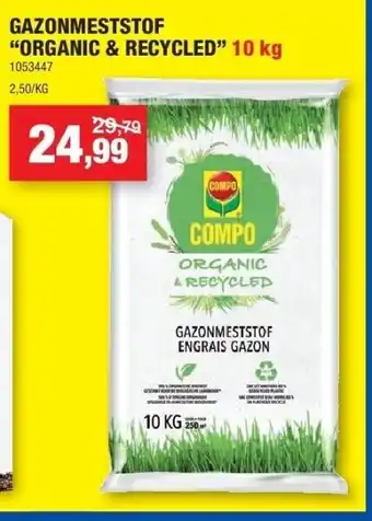 Hubo Gazonmeststof “organic & recycled” 10 kg aanbieding