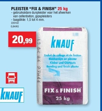 Hubo Pleister “fix & finish” 25 kg aanbieding
