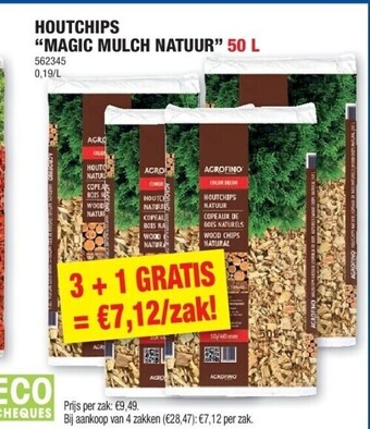 Hubo Houtchips “magic mulch natuur” 50 l aanbieding