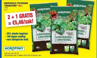 Hubo Universele potgrond “bionature” 40 l aanbieding