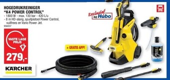 Hubo Hogedrukreiniger “k4 power control” aanbieding
