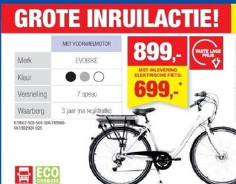 Hubo Met voorwielmotor evobike aanbieding