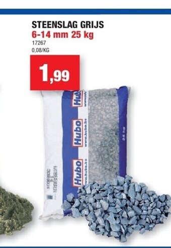 Hubo Steenslag grijs 6-14 mm 25 kg aanbieding