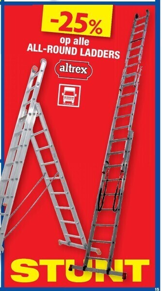 Hubo Op alle all-round ladders aanbieding