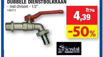 Hubo Dubbele dienstbolkraan aanbieding