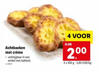 Lidl Achtkoeken met creme aanbieding