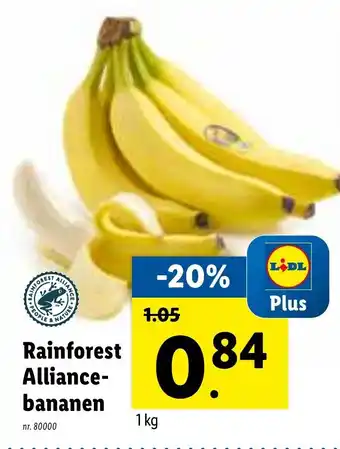 Rainforest alliance bananen 1kg