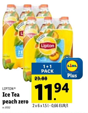 Lidl Ice tea peach zero aanbieding