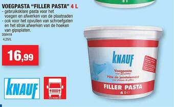 Voegpasta filler pasta